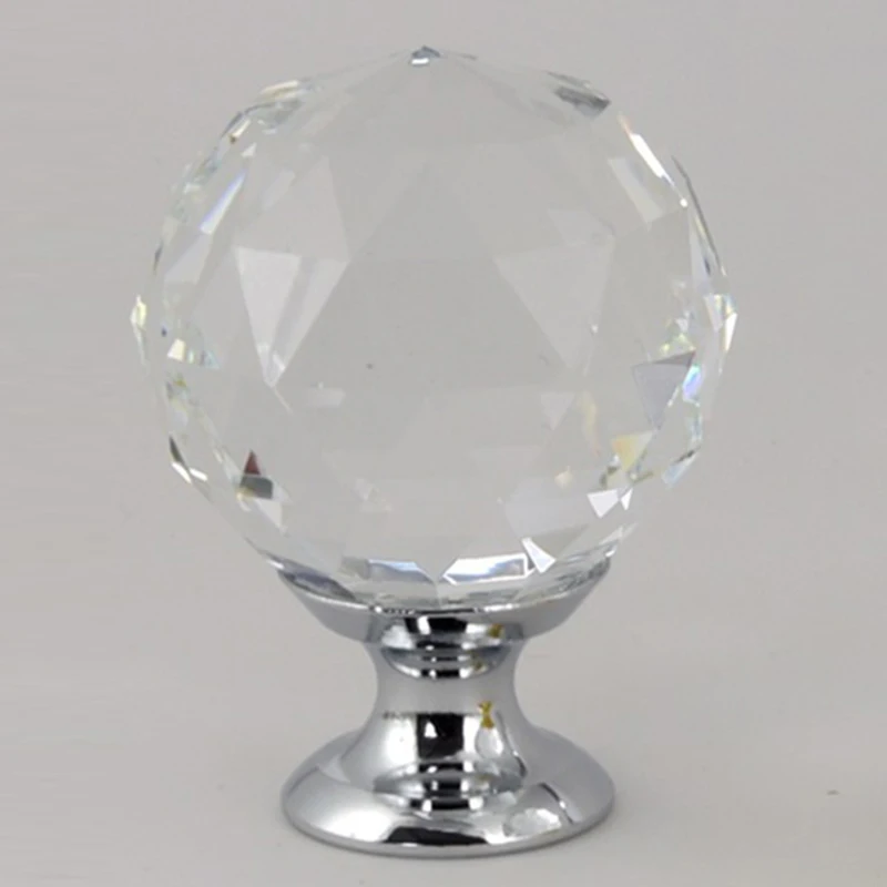 Crystal glass dril Kitchen Drawer Cabinet Door Handle Furniture Knobs Hardware Cupboard Antique Brass Shell Pull Handles