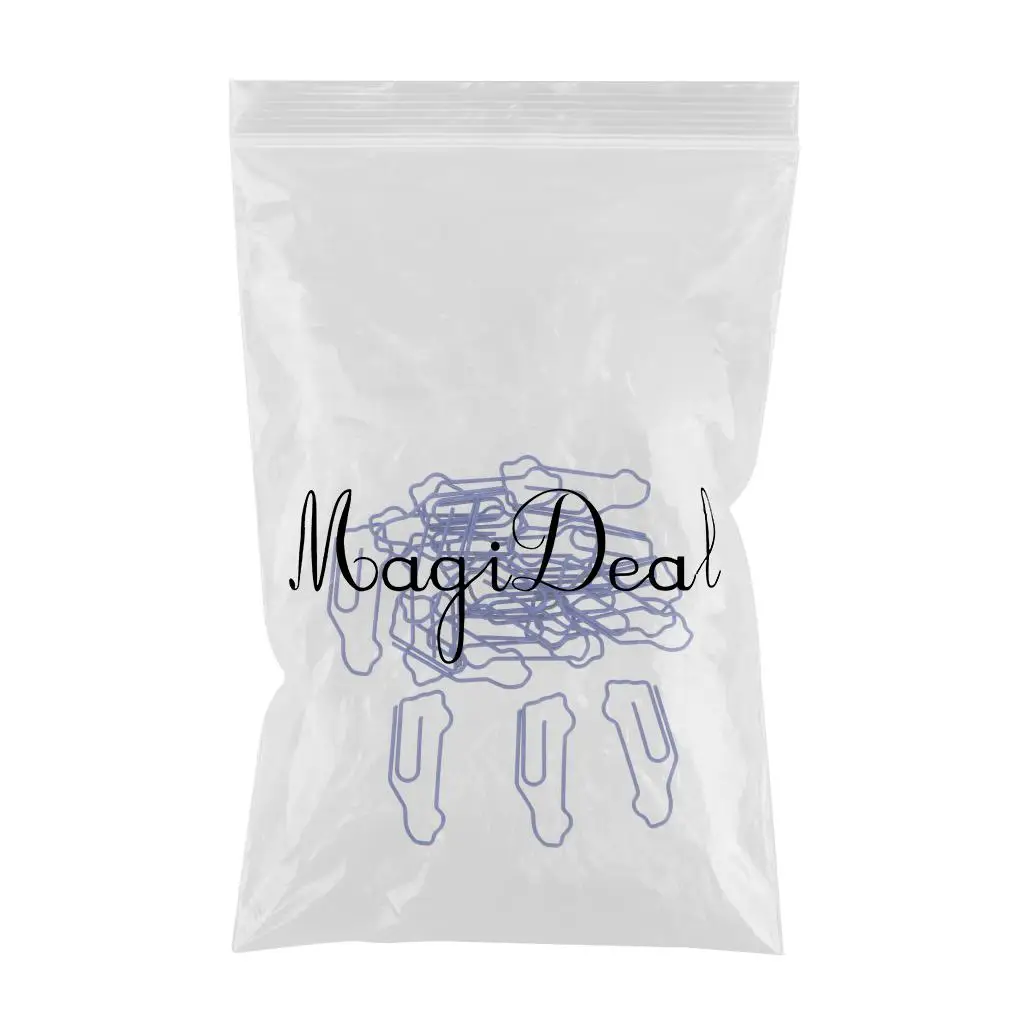 20 Pcs Paper Clips Car Shape for Bookmark Office School Notebook Agenda Pad Commonly Used Clips Blue Color 4x1.4 cm