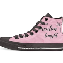 Я на каникулах сегодня дизайн Повседневная парусиновая обувь на заказ Прямая