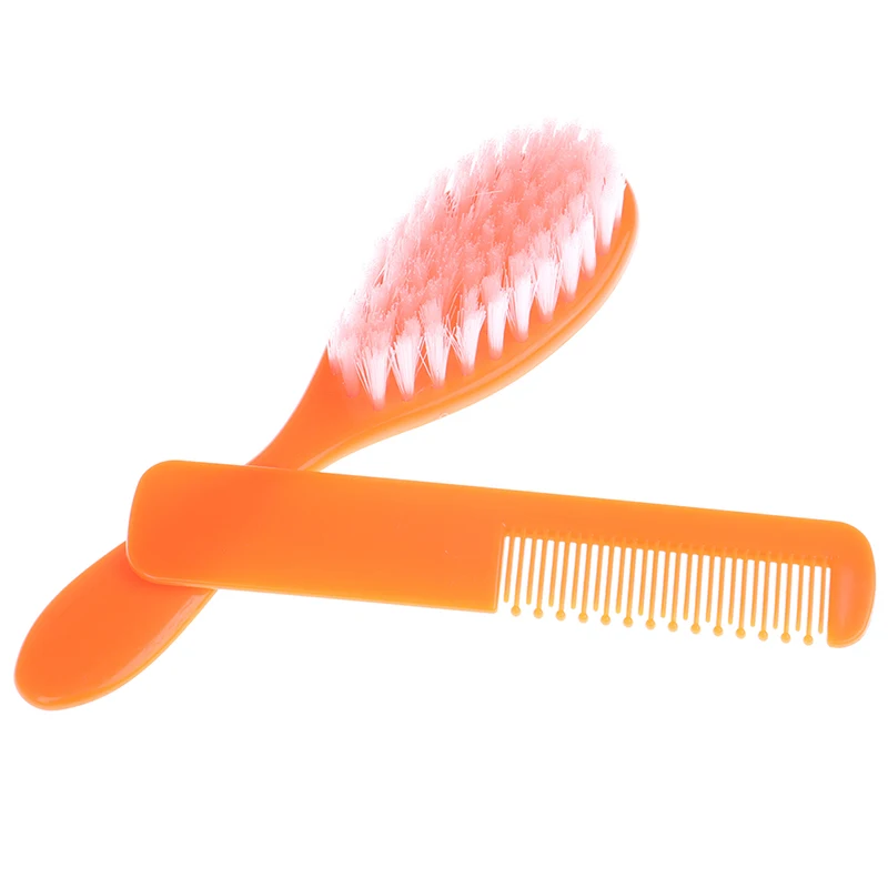 New 1Set New Professional Newborn/Infant/Toddler/Baby Boy Girl Hair Care Drop Shape Brush Hair+ Comb Hair Massage Sets - Цвет: 2