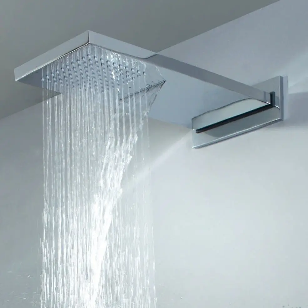 Aliexpress.com : Buy Modern Bathroom Wall Mounted Waterfall Rain ... - Aliexpress.com : Buy Modern Bathroom Wall Mounted Waterfall Rain Shower  System with Body Sprays,with Six Body Jets Sprays Handshower Valve from  Reliable ...