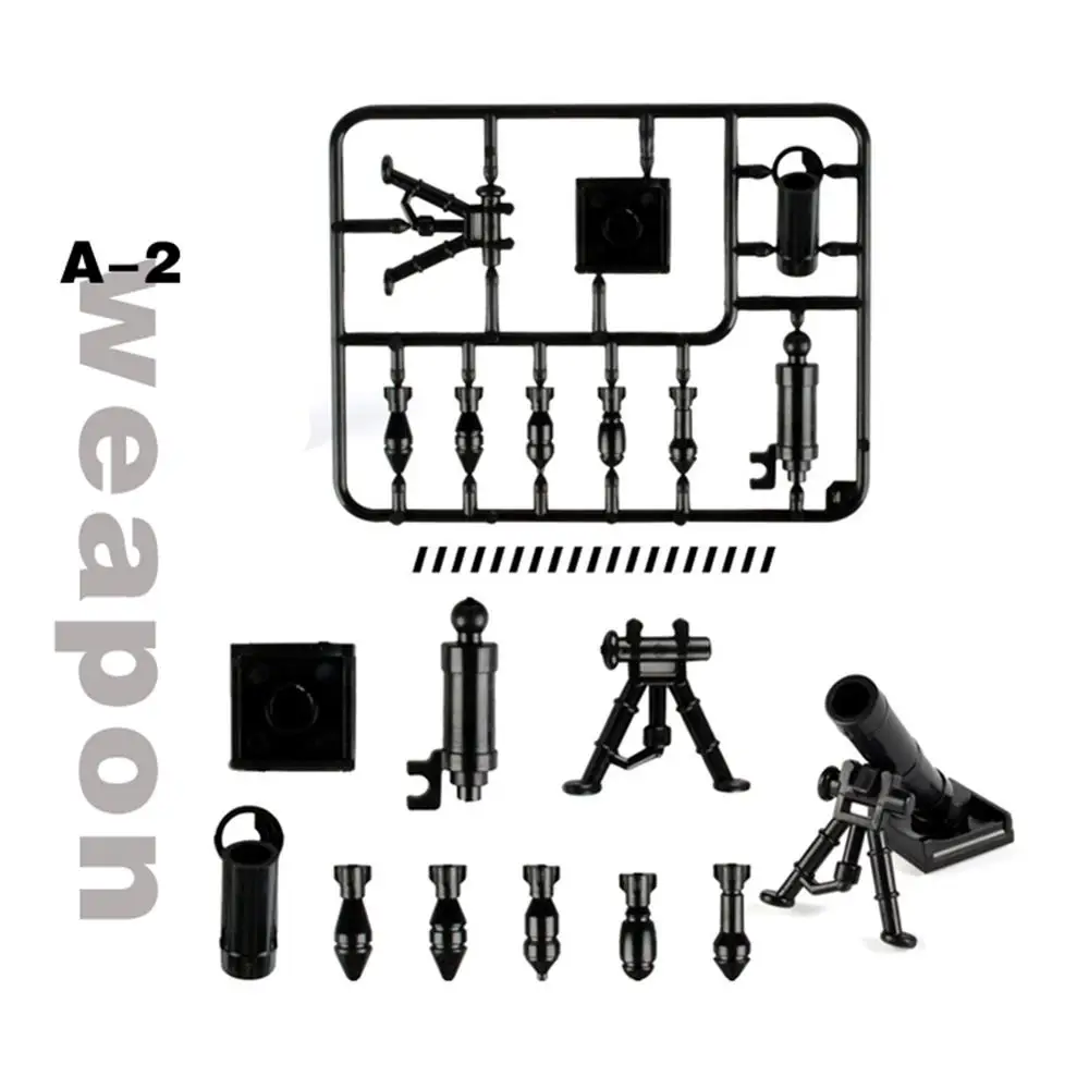 Военная команда спецназа пистолет оружие пакет строительные блоки город солдат полиции фигурка WW2 Военная игрушка строитель серии игрушки 30 - Цвет: A-2