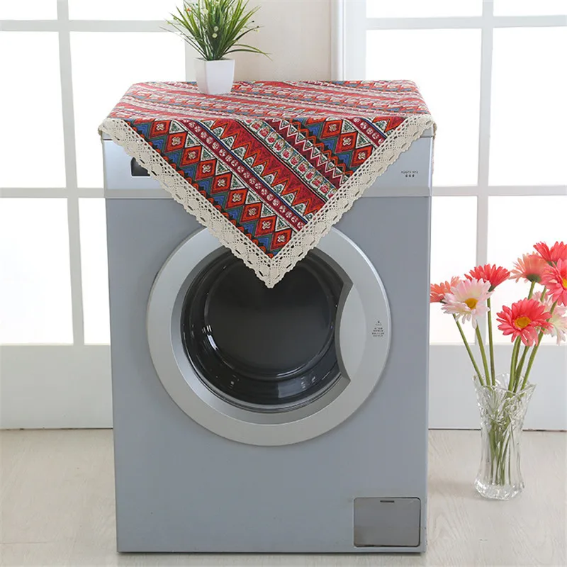 Square Linen Washing Machine Dust Cover Household Appliances Furniture