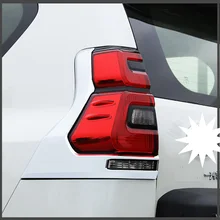 For 2018 Toyota LAND CRUISER PRADO 150 FJ150 Rear Lights Cover Tail Lamp Trims ABS Chrome Stickers Car Styling Accessories For 2018 Toyota LAND CRUISER PRADO 150 FJ150 Rear Lights Cover Tail Lamp Trims ABS Chrome Stickers Car Styling Accessories