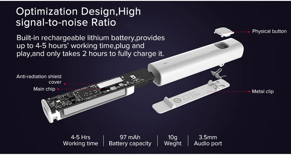 Xiaomi Bluetooth аудио приемник беспроводной адаптер Профессиональный усилитель чип Bluetooth 4,2 Встроенный аккумулятор двойное соединение