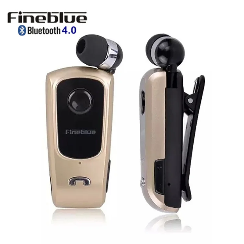 

In-Ear Earphones Headset FineBlue F920 Wireless Bluetooth Retractable Earbuds With Collar Clip Calls Remind Vibration