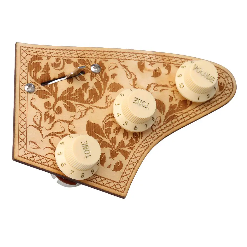 

Guitar Wiring Harness Prewired Kit 5 Way Toggle Switch 1 Volume B250K 2 Tone A250K Pots With Yellow Knob and Cap