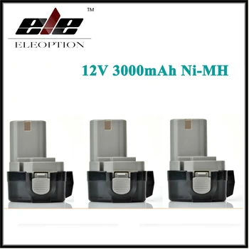 

Eleoption 3pcs 12V Extended Ni-MH 3.0AH 3000mah for MAKITA Battery 1234 1233 1235F 192698-8 193157-5 Battries Cordless Drill Pow