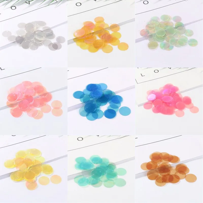

90Pcs/Lot Transparent Sequins 2cm Large Round Sequin Paillettes Sewing Craft With Side Hole for Women Garments DIY Accessories