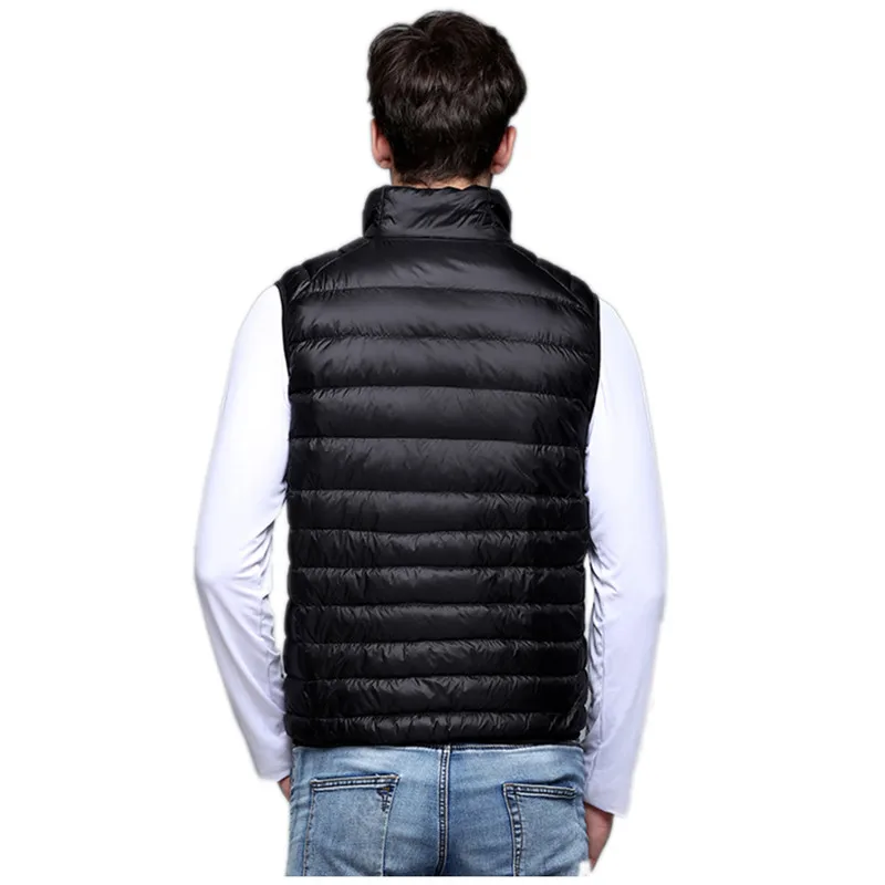 Новинка 2018 Jaqueta Masculina Inverno мужской жилет на утином пуху ультра легкие куртки