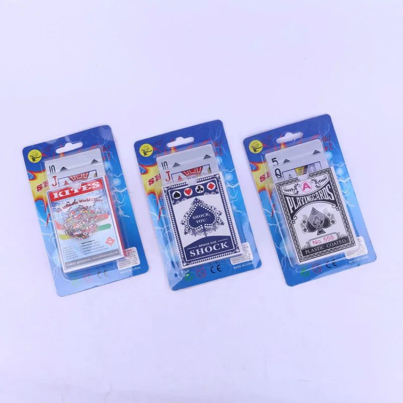 Novelties Electrical Shock Playing Cards Game Gag Set toys Practical Jokes Party Funny toys Props