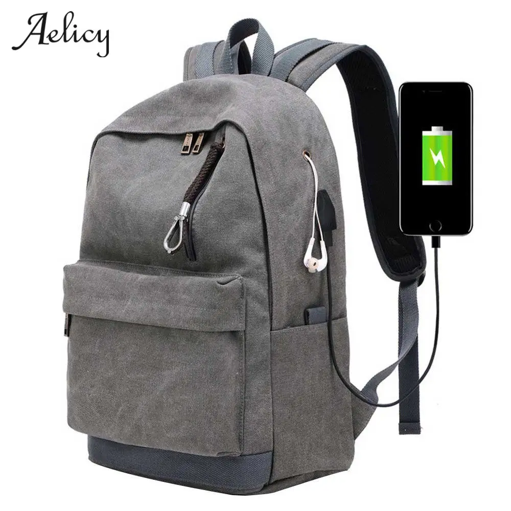 Aelicy Водонепроницаемый дождь походный рюкзак для ноутбука 4 цвета Новый рюкзак сумка с USB зарядки высококачественные рюкзаки 2019