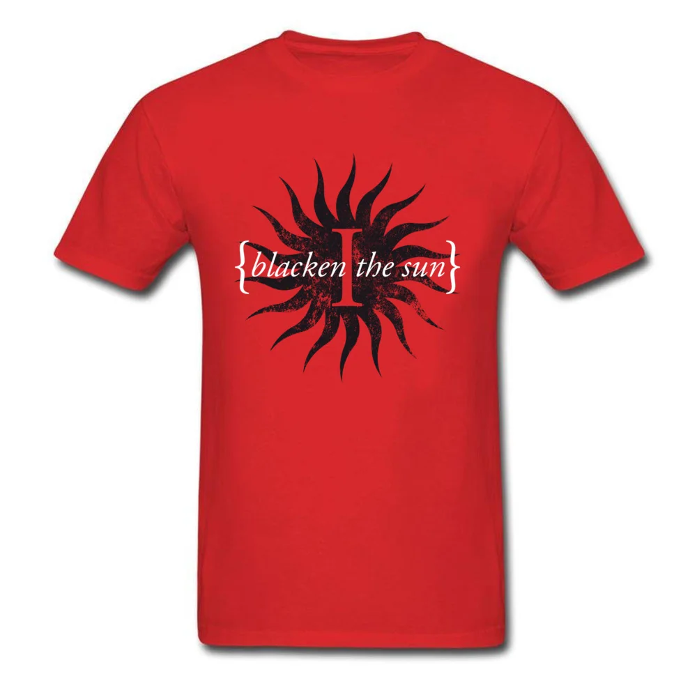 Blacken the sun T-shirts for Boys Geek Summer Tops Tees Short Sleeve New Arrival Casual Clothing Shirt Crewneck 100% Cotton Blacken the sun red