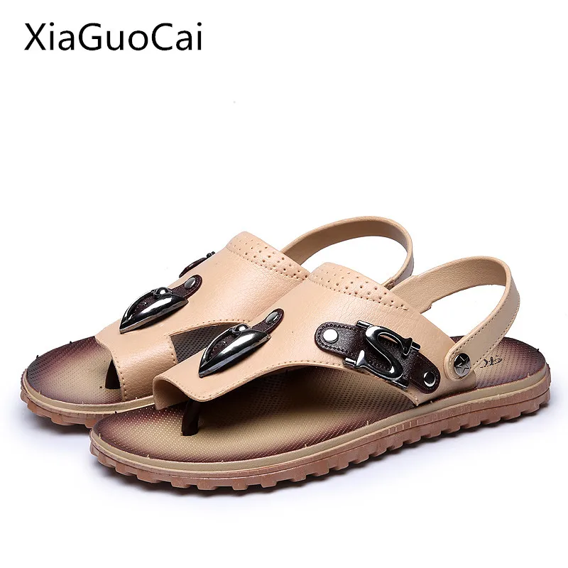 2017 Summer Cool Men Slides High Quality Cheap Men Flip Flops Breathable EVA Style Slippers 