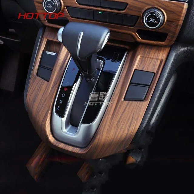HOTTOP Wood Grain Shift Gear Panel Car Cover For HONDA CR V CRV 2017 2018 5th Gen AT(LHD&RHD ... HOTTOP Wood Grain Shift Gear Panel Car Cover For HONDA CR V CRV 2017 2018 5th Gen AT(LHD&RHD ...
