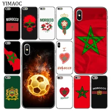 Funda de teléfono de silicona blanda YIMAOC con bandera de fútbol americano de Marruecos para Apple iPhone 11 Pro X XR XS Max 6 6S 7 8 Plus 5 5S SE 10