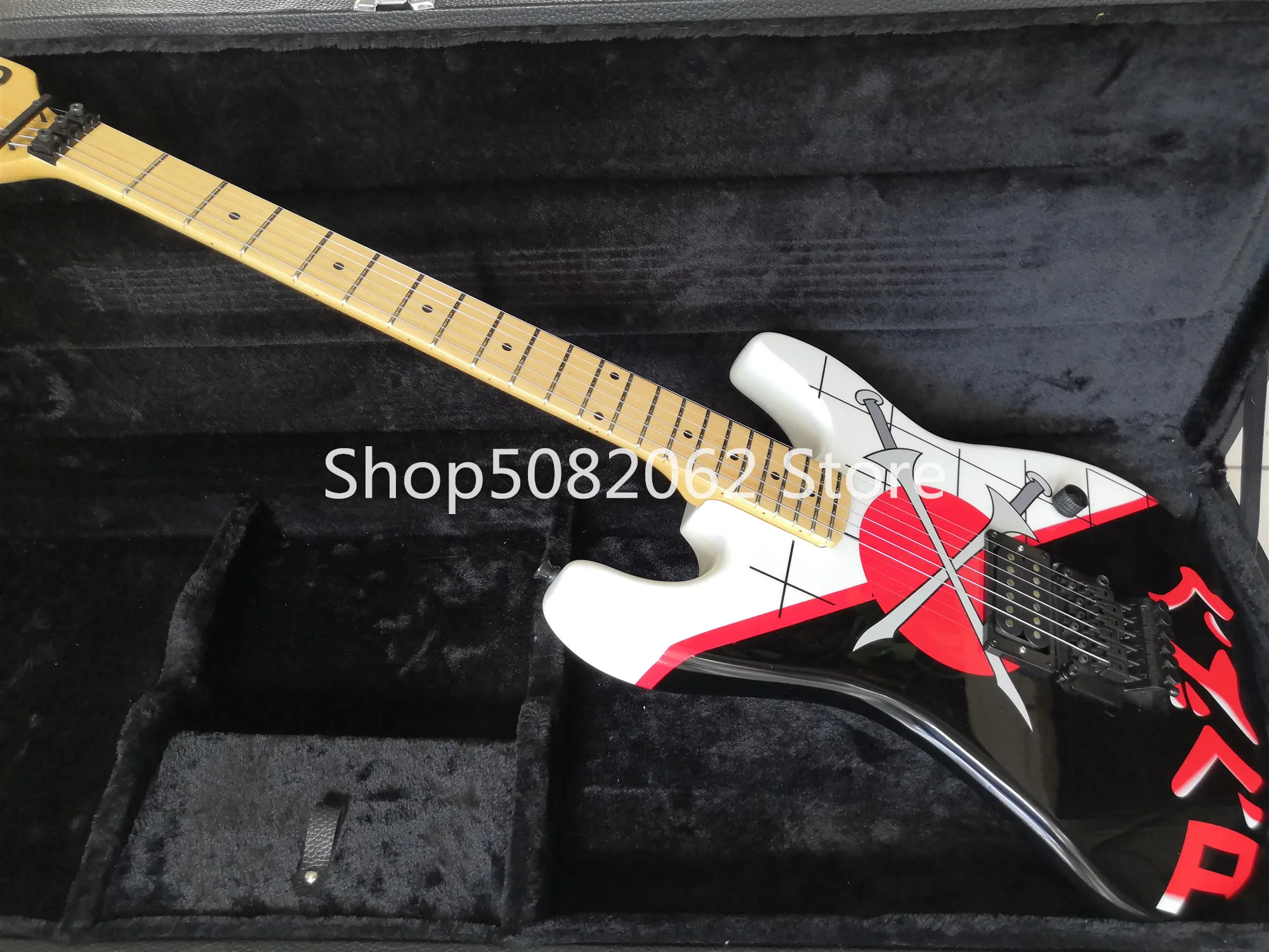 

Factory custom str Electric Guitar with Special Pattern Maple fingerboard 1 H Pickups,customized!S-33