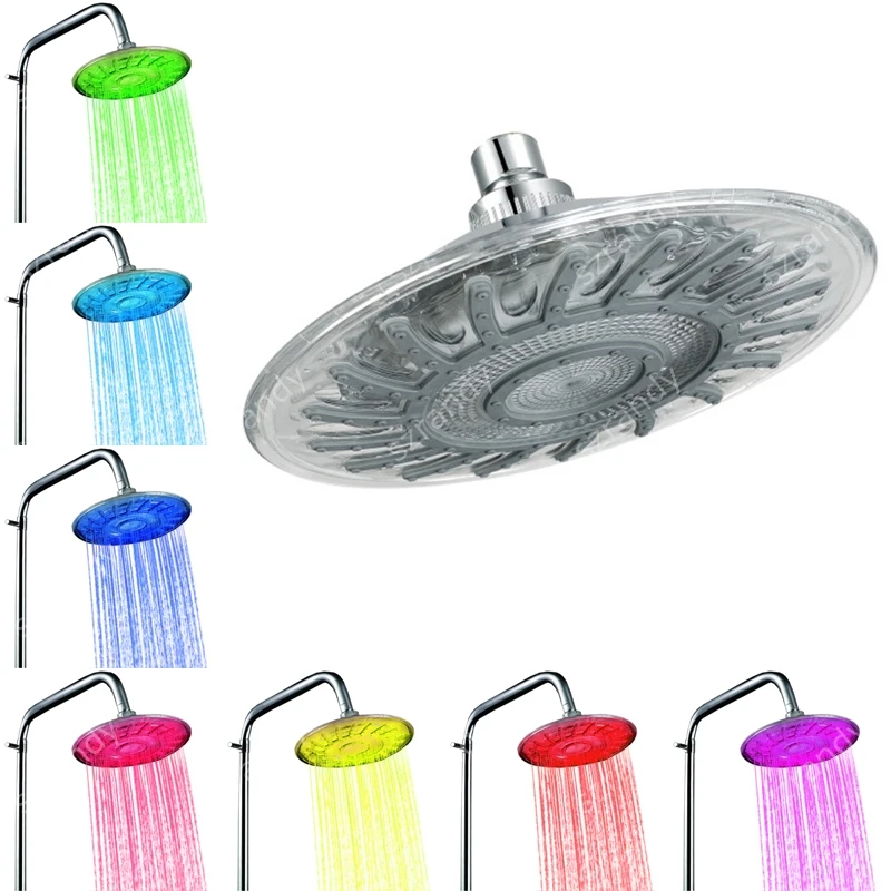 

ABS chromed 8 inch LED Light Rain Shower(7 colors gradually fading)