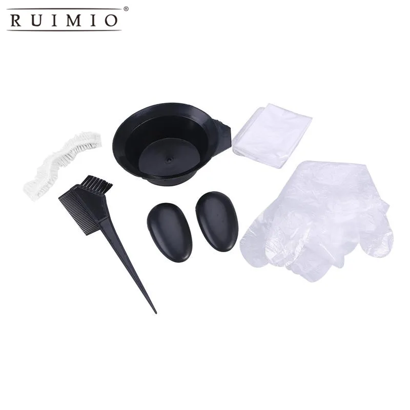 

RUIMIO Hair Dyeing Kit Hair Color Mixing Bowls Hairdressing Dyeing Brush Comb Sectioning Clips Set Salon Hair Coloring Tools