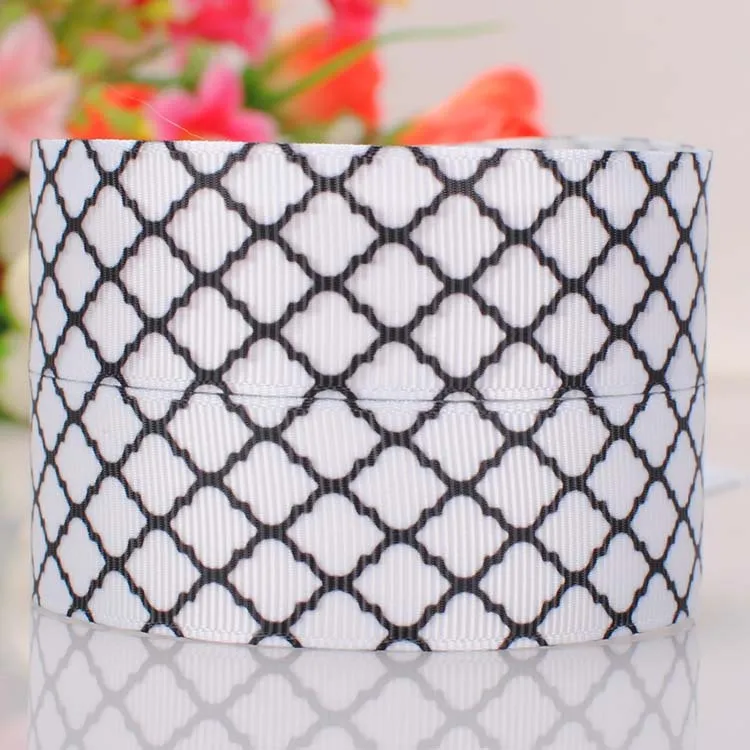 

5yards 1 " 25 mm stripe pattern printed cartoon DIY handmade hairbow grosgrain ribbon free shipping