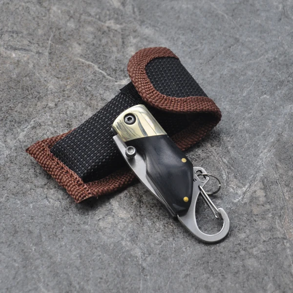 

Stainless Steel Mini Folding Pocket Knife Portable Multifunction Key Chain Knives Outdoor Camping Survival Tools