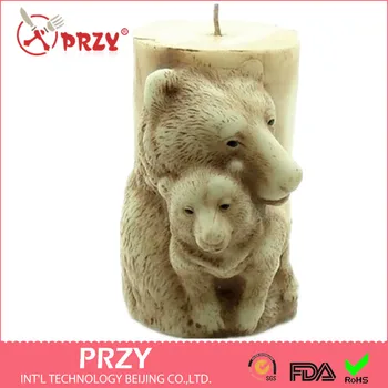 

DW0152 PRZY Silica gel 3D Bear Mother Shaped Handmade Soap Mold Silicon Animal Candle Mould Chocolate From Of Cake For Wedding