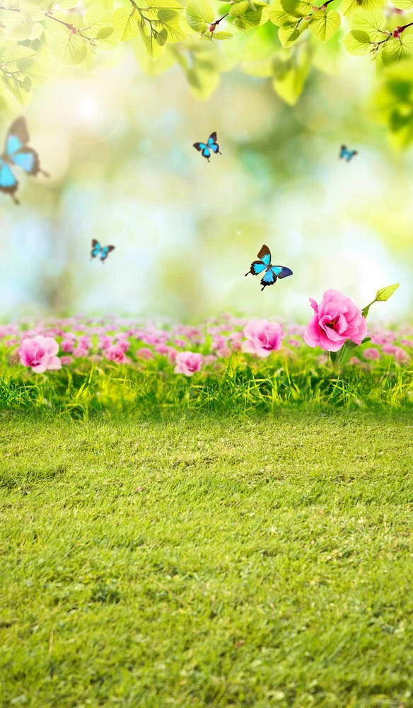 Land Of Idyllic Vinyl Cloth Flower Grassland Butterfly Photography Backdrops For Newborn Baby Photo Studio Portrait Backgrounds Photography Backdrops Backdrop Photographybackdrops For Photography Aliexpress