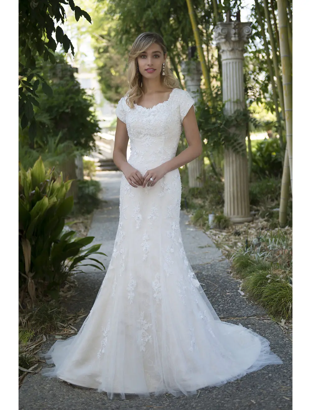 Vestido De Noiva Vintage Champagne Lace 