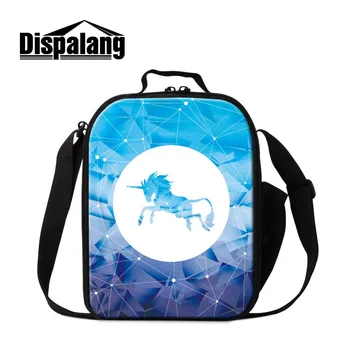 

Dispalang Unicorn Print Small Lunch Bag for Kids Portable Insulated Cooler Bag Students Mini Lunch Container Animal Meal Bag