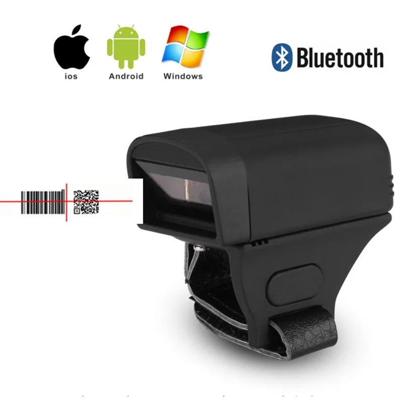 

Finger Sanner Barcode 1D 2D Wearable Ring Wireless barcode scanner Portable Pocket Mini barcode scanner bluetooth