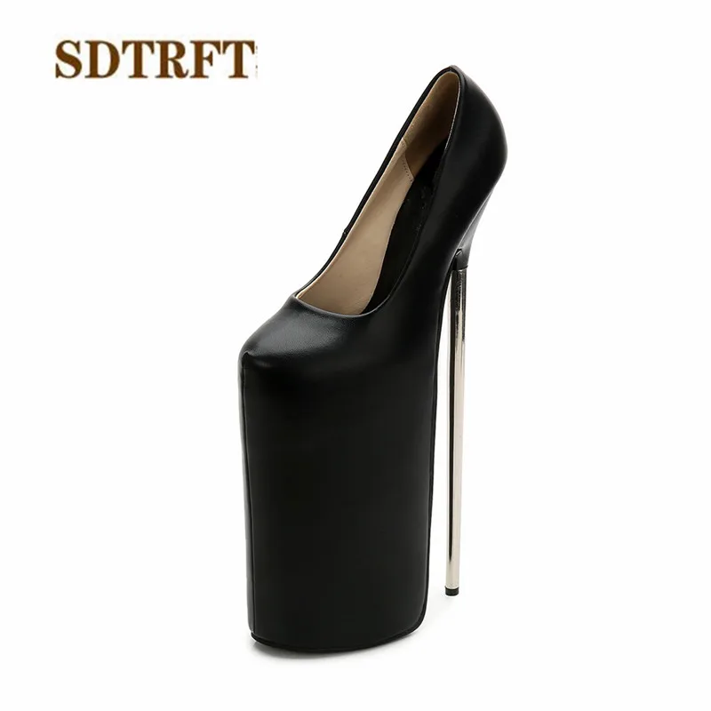 SDTRFT/zapatos mujer; свадебные туфли на платформе и высоком тонком каблуке 30 см; женские пикантные туфли-лодочки для трансвеститов; sapato feminino; большие размеры 36-45, 46