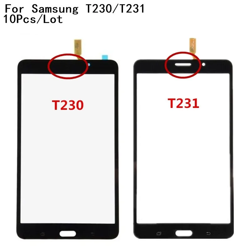 10 шт./лот 100% тест для Samsung Galaxy Tab 4 SM T230 T231 Передний сенсорный экран дигитайзер
