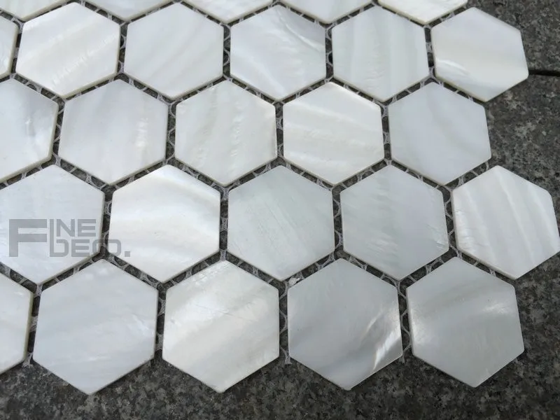 FD1132 white hexagon mosaic 4