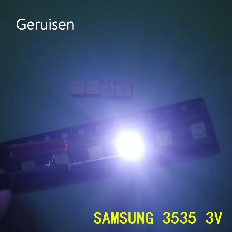 20 шт./лот samsung светодиодный ТВ Подсветка SMD 1 Вт 3537 3535 SMD светодиодный холодный белый 3V 300ma для samsung ТВ ремонт