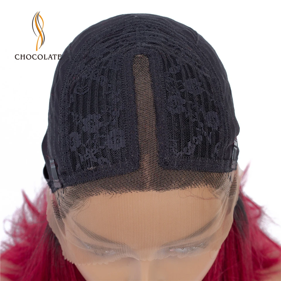 Women Lace Human Hair Wigs Short Bob Ross Hair Remy Ombre Red
