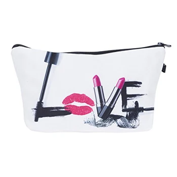 

Super Funny 3D Printing women cosmetic bag Multifunction Pencil Holder (Love)