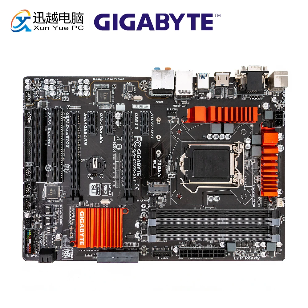 

Gigabyte GA-Z97X-SLI Desktop Motherboard Z97X-SLI Z97 LGA 1150 i7 i5 i3 DDR3 32G SATA3 USB3.0 VGA DVI HDMI M.2 ATX