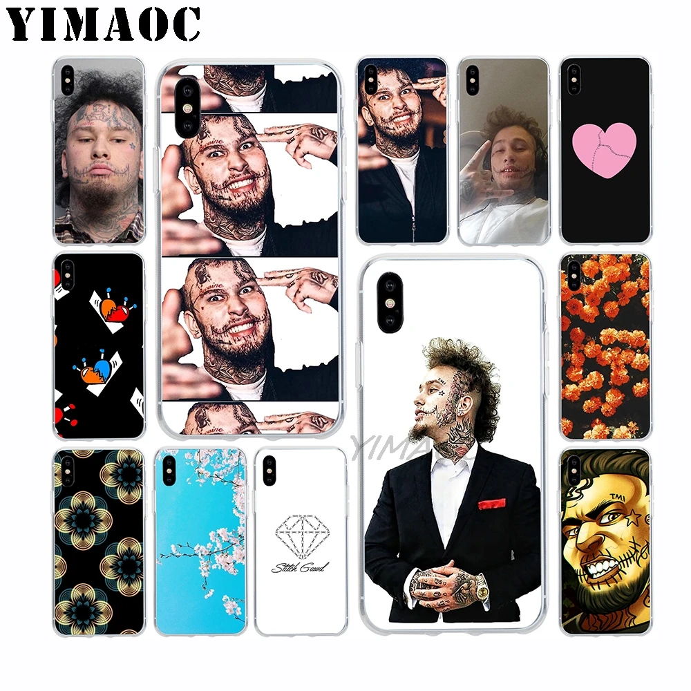 

YIMAOC Stitches Rapper Soft TPU Silicone Case for Apple Iphone Xr Xs Max X 10 8 Plus 7 6S 6 Plus SE 5S 5 7Plus 8Plus Cover