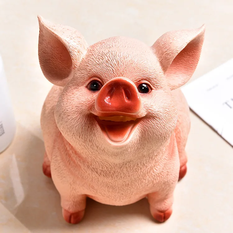 Resin Cute piggy money boxes Animal Pig banks Creative Valentine's Day gifts Birthday presents home decoration accessories