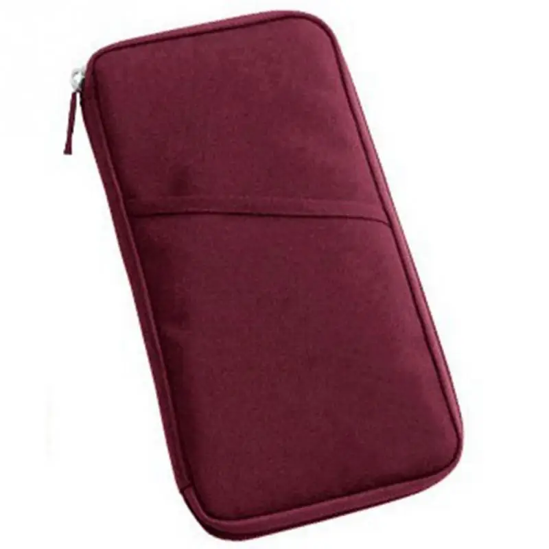 Модный чехол заграничного паспорта кредитных ID держатель для карт денежный кошелек сумка-Органайзер Кошелек - Цвет: Красный
