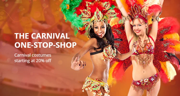 The Carnival One Stop Shop: Carnival costumes (party dresses, dance & performance outfits, traditional clothing, accessories) starting at 20% off!