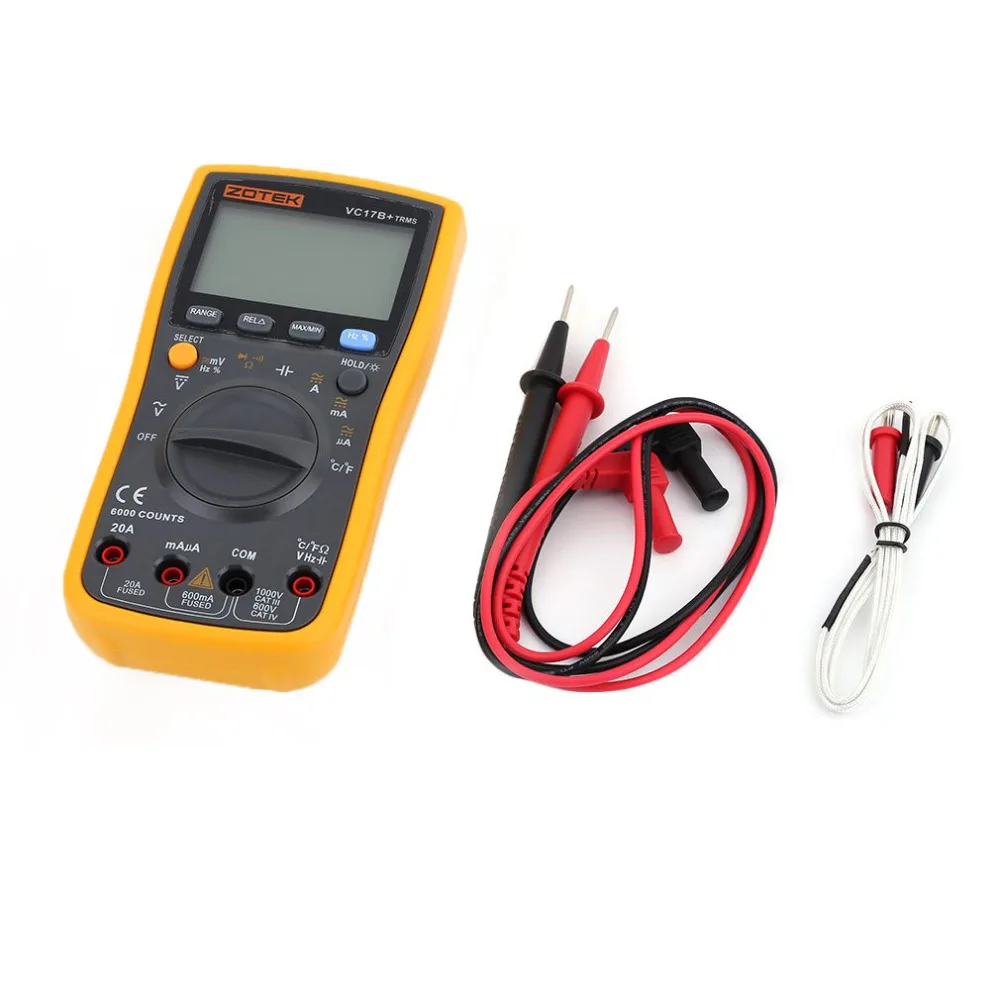 

Multimeter VC17B+ Automatic/Manual Digital Large LCD Screen Display Low Voltage Display AC DC Measurement Tool 2018 Dropshipping