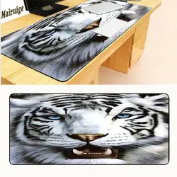 Mairuige голова белого тигра мышь под заказ Коврик Большой Коврик для мыши Коврик для стола клавиатура коврик из натурального каучука толще
