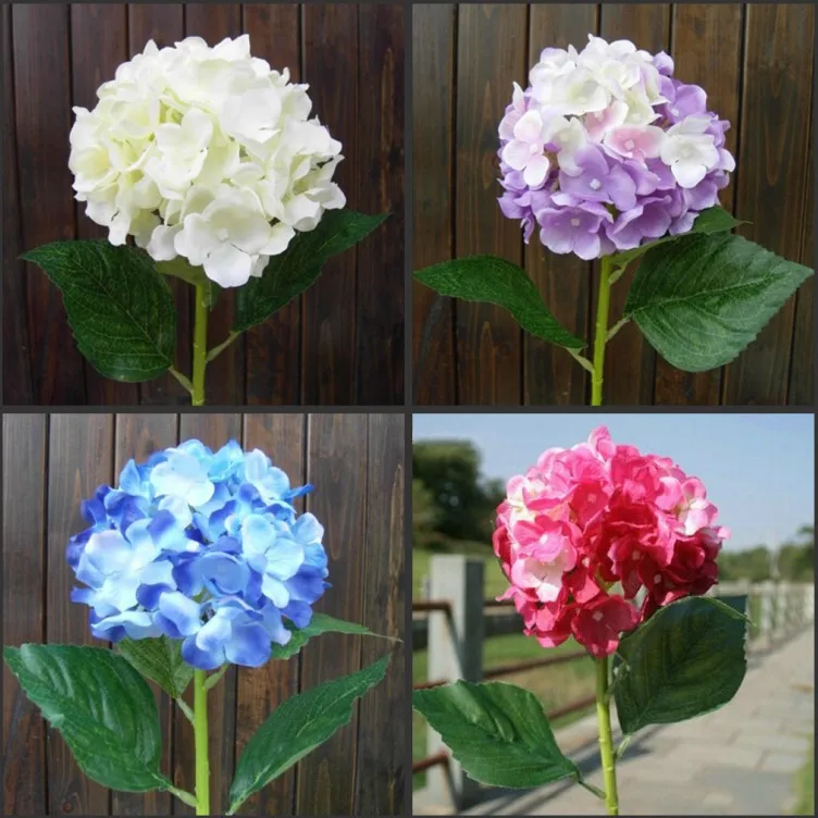 

Elegant Hydrangea Artificial Silk Flower Wedding Centerpieces Bouquet Christmas Ornament Garland Home Decoration 6 Color