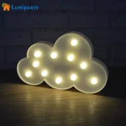 Облако ночник 3D шатер письмо свет Luminaria облако светодио дный лампа ночник подарок Украшения в спальню для детей детские, для малышей
