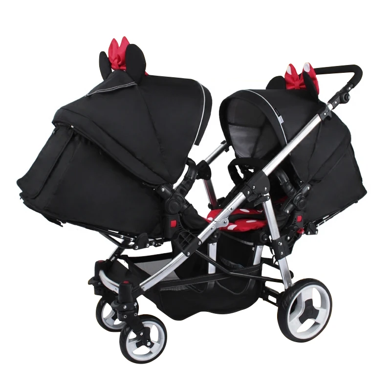 Stroller For Twins Minnie Mouse Lightweight Baby Stroller Double Seats Folding Stroller Baby Carriage Prams For Twins Baby Stroller Carriage Strollers For Babiespram For Baby Aliexpress