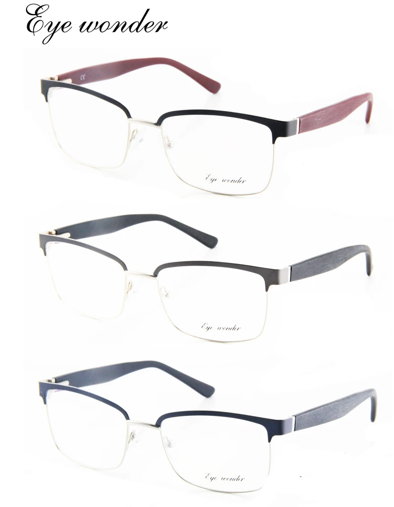 

Eye wonder New Vintage Metal Glasses Men Designer Half Frame Square Retro Glasses Women Classic Optical Eyewear Oculos de grau