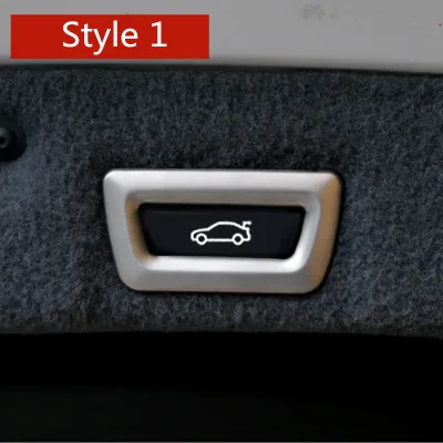 Хвост дверь кнопку крышки отделкой Стикеры автомобильные аксессуары для BMW X1 X3 X4 X5 X6 f48 f25 f26 f15 f30 3 5 7 серии - Название цвета: Style 1