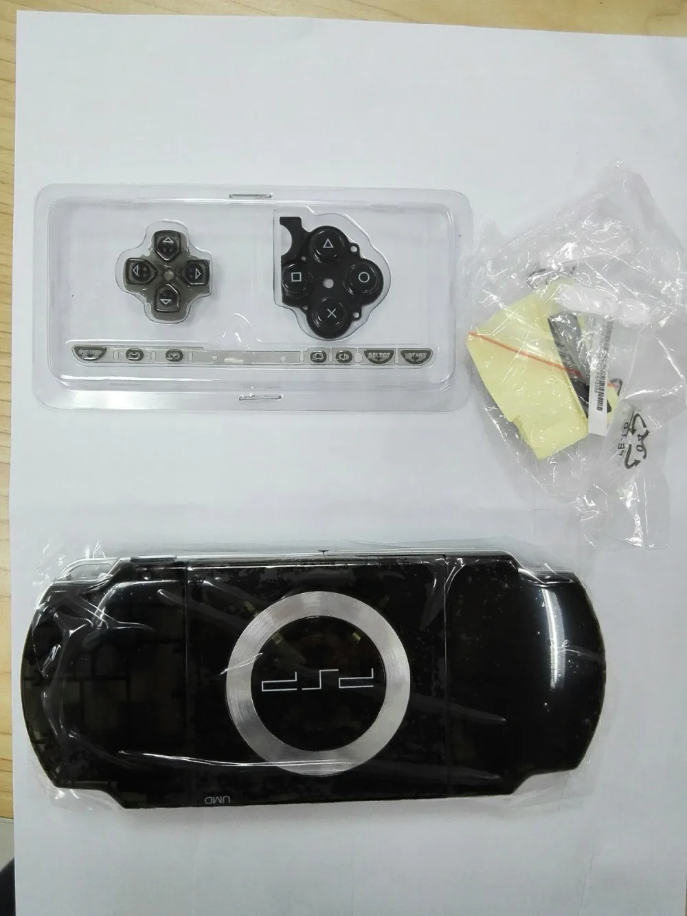

Clear Black for PSP2000 PSP 2000 Portable Game Console replacement full housing shell cover case with buttons