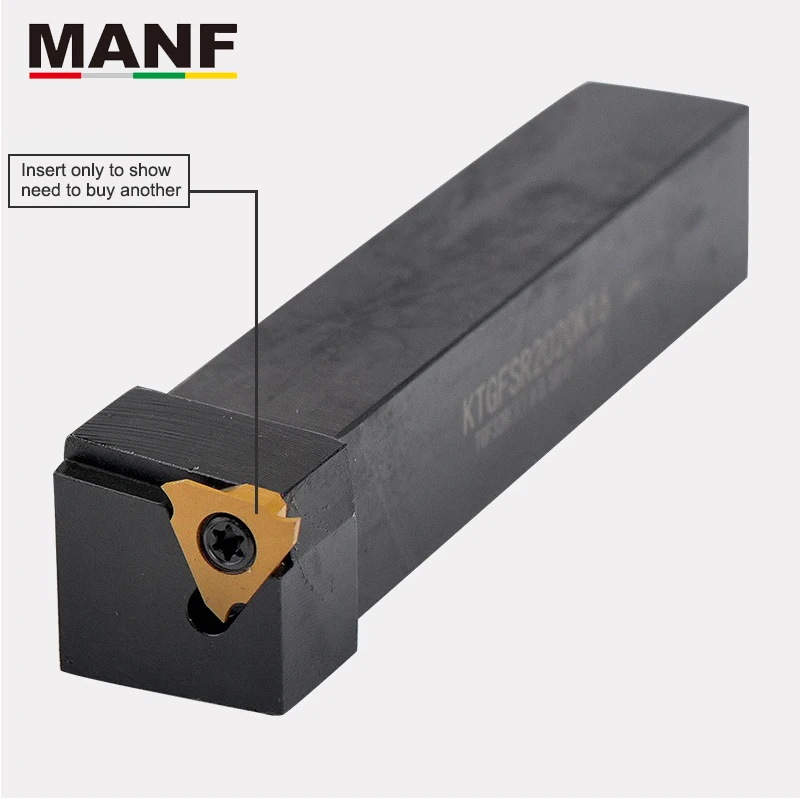 

MANF Lathe Tools 12mm KTGFSR2020K-16 Width Grooving CNC Lathe Cutting Toolholder Metal Grooving Tool Holder Cutter Boring Tool